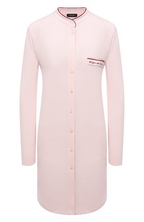 Женская сорочка EMPORIO ARMANI светло-розового цвета по цене 10300 руб., арт. 164505/1A270 | Фото 1 Женская сорочка EMPORIO ARMANI светло-розового цвета, арт. 164505/1A270 | Фото 1 (Длина Ж (юбки, платья, шорты): Мини; Материал внешний: Синтетический материал; Рукава: Длинные)