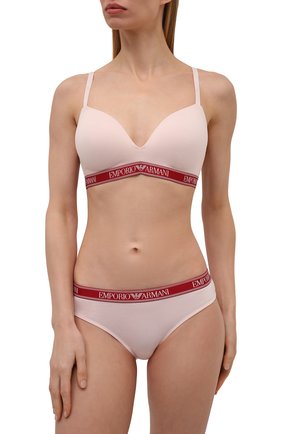 Женский бюстгальтер с плотной чашкой EMPORIO ARMANI светло-розового цвета по цене 4935 руб., арт. 164410/1A227 | Фото 2 Женский бюстгальтер с плотной чашкой EMPORIO ARMANI светло-розового цвета, арт. 164410/1A227 | Фото 2 (Материал внешний: Хлопок; Женское Кросс-КТ: Бюстгальтеры)