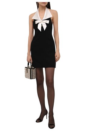 Женское шерстяное платье SAINT LAURENT черного цвета по цене 162000 руб., арт. 676792/Y024K | Фото 2 Женское шерстяное платье SAINT LAURENT черного цвета, арт. 676792/Y024K | Фото 2 (Длина Ж (юбки, платья, шорты): Мини; Материал подклада: Шелк; Материал внешний: Шерсть; Женское Кросс-КТ: Платье-одежда; Стили: Романтичный; Случай: Коктейльный)