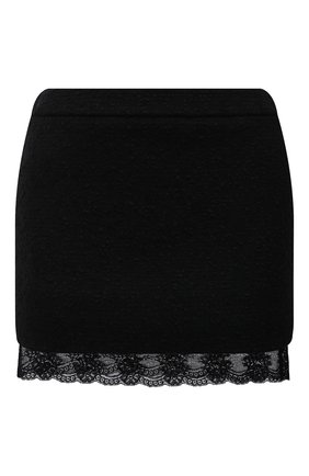 Женская шерстяная юбка SAINT LAURENT черного цвета по цене 85150 руб., арт. 672223/Y3C82 | Фото 1 Женская шерстяная юбка SAINT LAURENT черного цвета, арт. 672223/Y3C82 | Фото 1 (Материал подклада: Шелк; Материал внешний: Шерсть; Длина Ж (юбки, платья, шорты): Мини; Женское Кросс-КТ: Юбка-одежда; Стили: Гламурный)