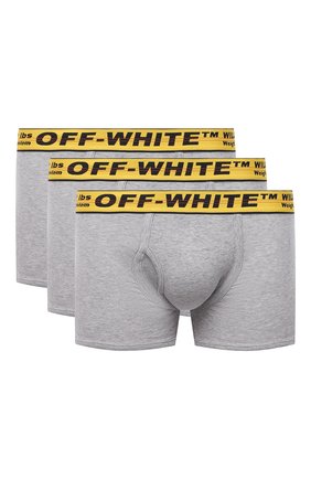 Мужские комплект из трех боксеров OFF-WHITE серого цвета по цене 10800 руб., арт. 0MUA001F21FAB002 | Фото 1 Мужские комплект из трех боксеров OFF-WHITE серого цвета, арт. 0MUA001F21FAB002 | Фото 1 (Материал внешний: Хлопок; Кросс-КТ: бельё; Мужское Кросс-КТ: Трусы)