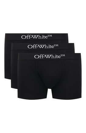 Мужские комплект из трех боксеров OFF-WHITE черного цвета по цене 10800 руб., арт. 0MUA001F21FAB001 | Фото 1 Мужские комплект из трех боксеров OFF-WHITE черного цвета, арт. 0MUA001F21FAB001 | Фото 1 (Материал внешний: Хлопок; Кросс-КТ: бельё; Мужское Кросс-КТ: Трусы)