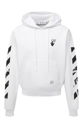 Мужской хлопковое худи OFF-WHITE белого цвета по цене 45950 руб., арт. 0MBB037F21FLE010 | Фото 1 Мужской хлопковое худи OFF-WHITE белого цвета, арт. 0MBB037F21FLE010 | Фото 1 (Материал внешний: Хлопок; Рукава: Длинные; Длина (для топов): Стандартные; Мужское Кросс-КТ: Худи-одежда; Принт: С принтом; Стили: Спорт-шик)