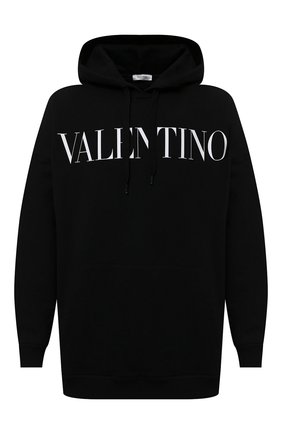 Мужской хлопковое худи VALENTINO черного цвета по цене 61950 руб., арт. WV0MF20I7U8 | Фото 1 Мужской хлопковое худи VALENTINO черного цвета, арт. WV0MF20I7U8 | Фото 1 (Рукава: Длинные; Длина (для топов): Удлиненные; Материал внешний: Хлопок; Мужское Кросс-КТ: Худи-одежда; Принт: С принтом; Стили: Спорт-шик)
