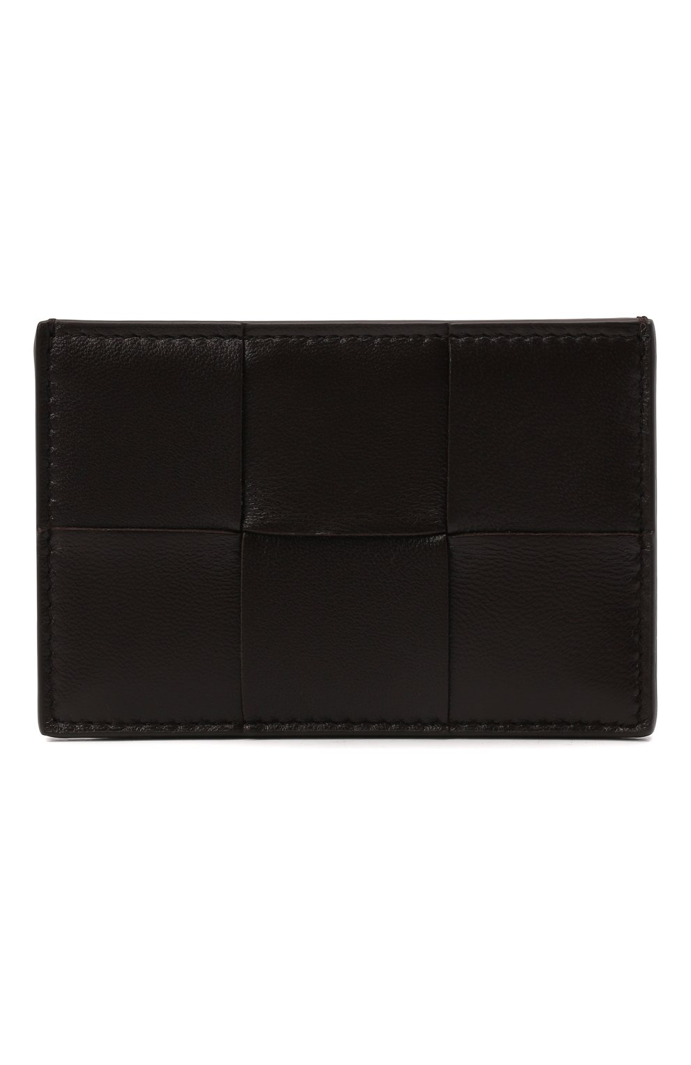 Женский кожаный футляр для кредитных карт BOTTEGA VENETA коричневого цвета, арт. 651401/VCQC4 | Фото 1 (Материал: Натуральная кожа)