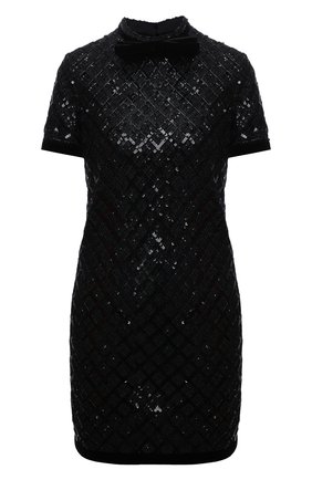 Женское платье с пайетками SAINT LAURENT черного цвета по цене 622000 руб., арт. 665412/Y9D02 | Фото 1 Женское платье с пайетками SAINT LAURENT черного цвета, арт. 665412/Y9D02 | Фото 1 (Длина Ж (юбки, платья, шорты): Мини; Материал подклада: Шелк; Рукава: Короткие; Материал внешний: Синтетический материал; Стили: Гламурный; Случай: Вечерний; Женское Кросс-КТ: Платье-одежда)