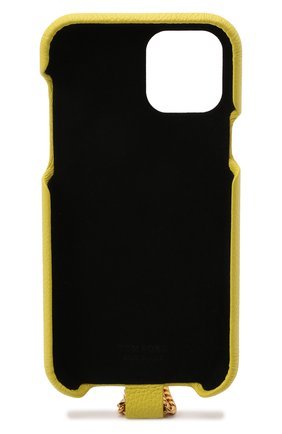 Кожаный чехол для iphone 12 pro TOM FORD желтого цвета, арт. S0391T-LCL095 | Фото 2 (Материал: Натуральная кожа)