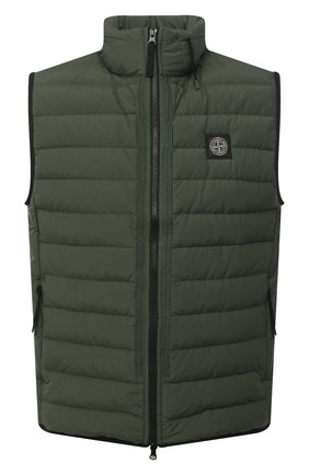 Мужской пуховый жилет STONE ISLAND хаки цвета по цене 40950 руб., арт. 7515G0725 | Фото 1 Мужской пуховый жилет STONE ISLAND хаки цвета, арт. 7515G0725 | Фото 1 (Материал внешний: Хлопок, Синтетический материал; Материал подклада: Синтетический материал; Материал утеплителя: Пух и перо; Кросс-КТ: Куртка, Пуховик; Длина (верхняя одежда): Короткие; Стили: Милитари)