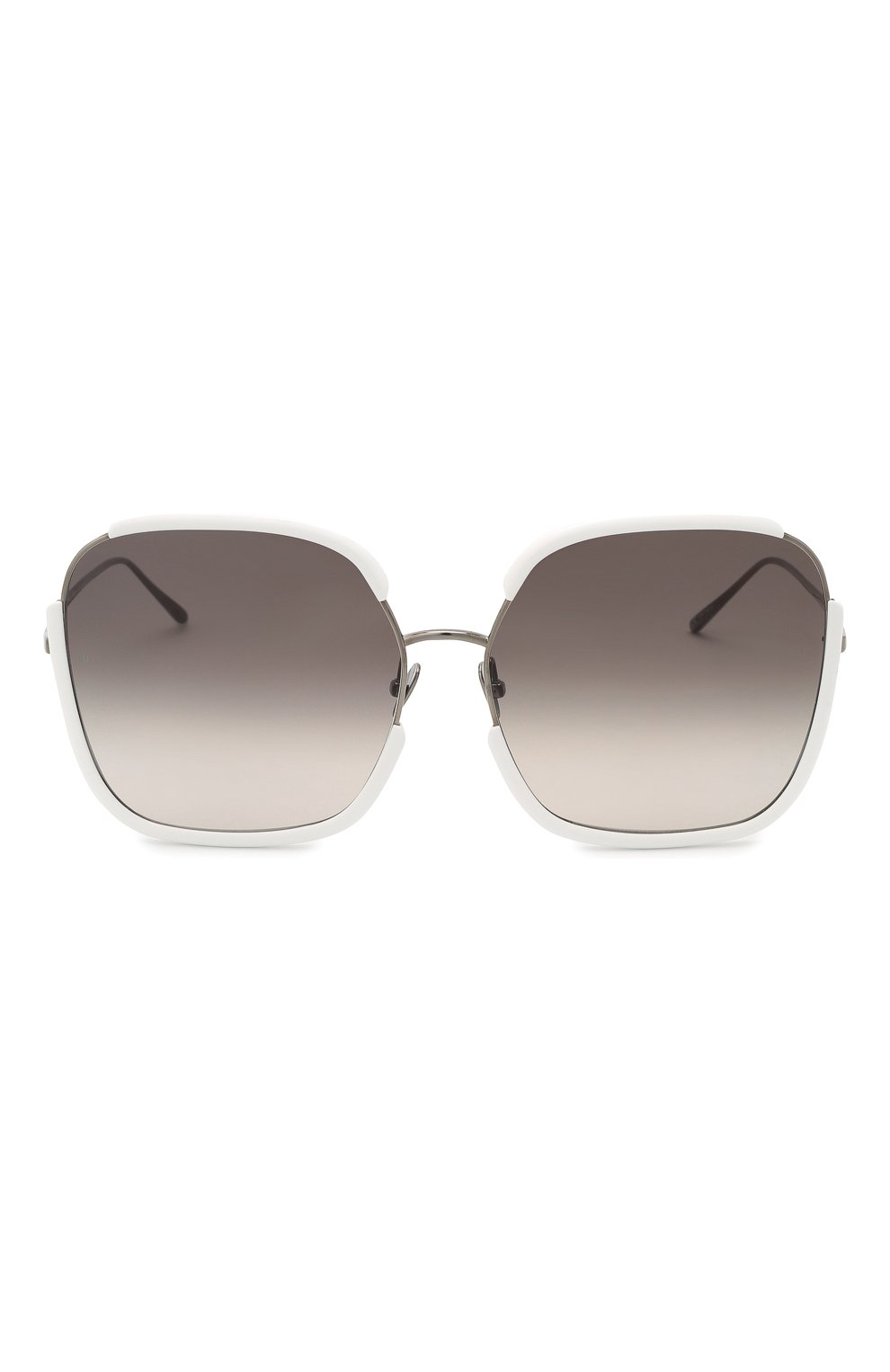 Женские солнцезащитные очки LINDA FARROW белого цвета, арт. LFL1210C4 SUN | Фото 3 (Тип очков: С/з; Очки форма: Бабочка)