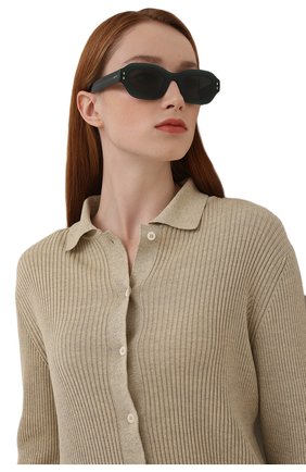 Женские солнцезащитные очки ISABEL MARANT изумрудного цвета, арт. IM0052 1ED | Фото 2 (Тип очков: С/з; Очки форма: Овальные)
