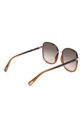Женские солнцезащитные очки CHLOÉ коричневого цвета по цене 35600 руб., арт. CH0031S 005 | Фото 4 Женские солнцезащитные очки CHLOÉ коричневого цвета, арт. CH0031S 005 | Фото 4 (Тип очков: С/з; Очки форма: Квадратные)