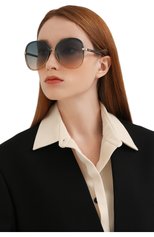 Женские солнцезащитные очки CHLOÉ разноцветного цвета, арт. CH0030S 006 | Фото 2 (Тип очков: С/з; Очки форма: Бабо чка)