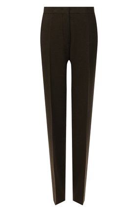 Женские шерстяные брюки JIL SANDER хаки цвета по цене 89950 руб., арт. JSWT305820-WT20220L | Фото 1 Женские шерстяные брюки JIL SANDER хаки цвета, арт. JSWT305820-WT20220L | Фото 1 (Материал подклада: Вискоза; Материал внешний: Шерсть; Длина (брюки, джинсы): Удлиненные; Стили: Минимализм; Женское Кросс-КТ: Брюки-одежда; Силуэт Ж (брюки и джинсы): Прямые)
