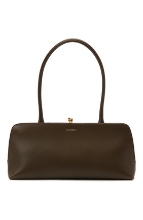 Женская сумка goji small JIL SANDER темно-коричневого цвета, арт. JSWT856460-WTB00111N | Фото 1 (Размер: small; Материал: Натуральная кожа; Сумки-технические: Сумки top-handle)