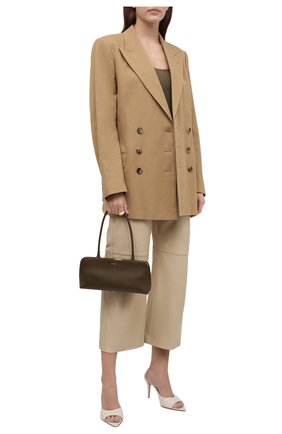 Женская сумка goji small JIL SANDER темно-коричневого цвета по цене 158500 руб., арт. JSWT856460-WTB00111N | Фото 3 Женская сумка goji small JIL SANDER темно-коричневого цвета, арт. JSWT856460-WTB00111N | Фото 3 (Сумки-технические: Сумки top-handle; Материал: Натуральная кожа; Размер: small)
