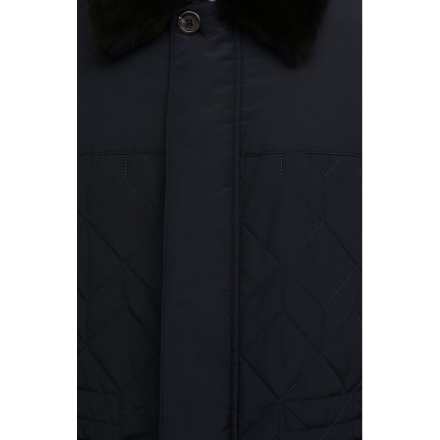фото Утепленная куртка с меховой отделкой canali