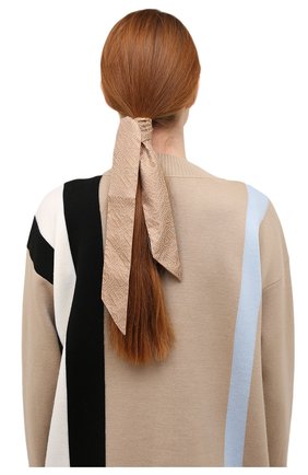 Женский шелковый шарф-бандо BURBERRY бежевого цвета по цене 31900 руб., арт. 8045965 | Фото 2 Женский шелковый шарф-бандо BURBERRY бежевого цвета, арт. 8045965 | Фото 2 (Материал: Текстиль, Шелк)