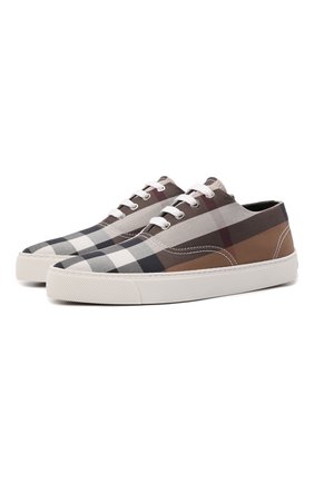 Женские текстильные кеды BURBERRY коричневого цвета по цене 52100 руб., арт. 8042137 | Фото 1 Женские текстильные кеды BURBERRY коричневого цвета, арт. 8042137 | Фото 1 (Подошва: Платформа; Материал внутренний: Натуральная кожа; Материал внешний: Текстиль)