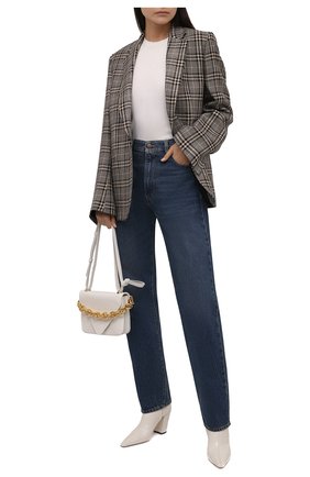 Женские кожаные ботильоны zadie 85 JIMMY CHOO кремвого цвета по цене 96500 руб., арт. ZADIE 85/NAK | Фото 2 Женские кожаные ботильоны zadie 85 JIMMY CHOO кремвого цвета, арт. ZADIE 85/NAK | Фото 2 (Материал внутренний: Натуральная кожа; Каблук тип: Устойчивый; Каблук высота: Высокий; Подошва: Плоская; Материал внешний: Кожа; Материал утеплителя: Без утеплителя)