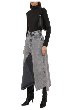 Женская джинсовая юбка MOUSSY серого цвета по цене 34650 руб., арт. 025EAC11-2340 | Фото 2 Женская джинсовая юбка MOUSSY серого цвета, арт. 025EAC11-2340 | Фото 2 (Материал внешний: Хлопок; Длина Ж (юбки, платья, шорты): Миди; Стили: Гламурный; Кросс-КТ: Деним; Женское Кросс-КТ: Юбка-одежда)