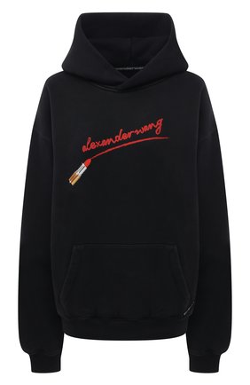 Женский хлопковое худи ALEXANDER WANG черного цвета по цене 41200 руб., арт. UCC4211466 | Фото 1 Женский хлопковое худи ALEXANDER WANG черного цвета, арт. UCC4211466 | Фото 1 (Материал внешний: Хлопок; Длина (для топов): Стандартные; Рукава: Длинные; Стили: Спорт-шик; Женское Кросс-КТ: Худи-одежда)