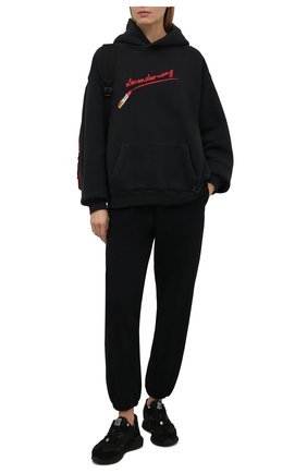 Женский хлопковое худи ALEXANDER WANG черного цвета по цене 41200 руб., арт. UCC4211466 | Фото 2 Женский хлопковое худи ALEXANDER WANG черного цвета, арт. UCC4211466 | Фото 2 (Материал внешний: Хлопок; Длина (для топов): Стандартные; Рукава: Длинные; Стили: Спорт-шик; Женское Кросс-КТ: Худи-одежда)
