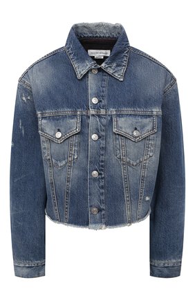Женская джинсовая куртка VICTORIA BECKHAM синего цвета по цене 66200 руб., арт. 1521DJK002910A | Фото 1 Женская джинсовая куртка VICTORIA BECKHAM синего цвета, арт. 1521DJK002910A | Фото 1 (Рукава: Длинные; Материал внешний: Хлопок; Длина (верхняя одежда): Короткие; Стили: Кэжуэл; Кросс-КТ: Деним, Куртка)
