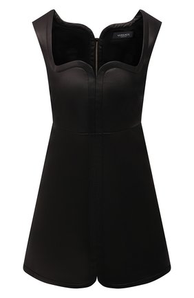 Женское кожаное платье VERSACE черного цвета по цене 362500 руб., арт. 1001995/1A00713 | Фото 1 Женское кожаное платье VERSACE черного цвета, арт. 1001995/1A00713 | Фото 1 (Материал подклада: Синтетический материал; Длина Ж (юбки, платья, шорты): Мини; Стили: Гламурный; Случай: Вечерний; Женское Кросс-КТ: Платье-одежда)