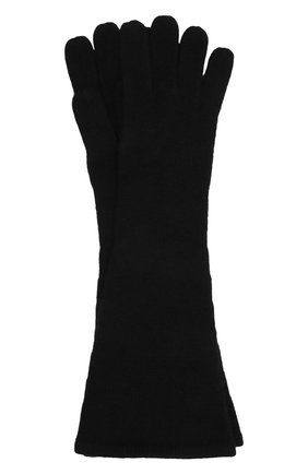 Женские кашемировые перчатки TOTÊME черного цвета, арт. 214-898-768 | Фото 1 (Материал: Кашемир, Шерсть, Текстиль)