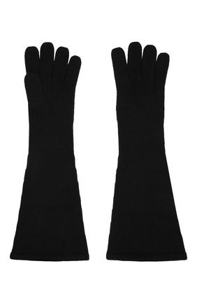 Женские кашемировые перчатки TOTÊME черного цвета, арт. 214-898-768 | Фото 2 (Материал: Кашемир, Шерсть, Текстиль)