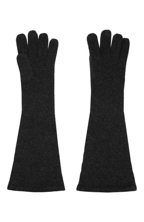 Женские кашемировые перчатки TOTÊME темно-серого цвета, арт. 214-898-768 | Фото 2 (Материал: Кашемир, Шерсть, Текстиль)