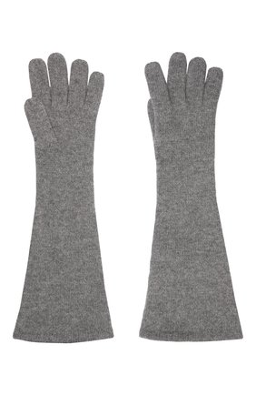 Женские кашемировые перчатки TOTÊME серого цвета, арт. 214-898-768 | Фото 2 (Материал: Шерсть, Кашемир, Текстиль)