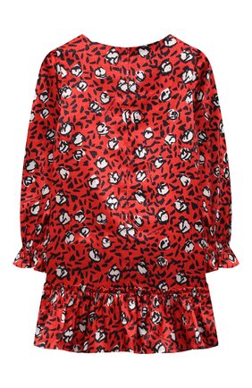 Детское платье MARC JACOBS (THE) красного цвета по цене 18300 руб., арт. W12390 | Фото 2 Детское платье MARC JACOBS (THE) красного цвета, арт. W12390 | Фото 2 (Материал внешний: Синтетический материал; Рукава: Длинные; Девочки Кросс-КТ: Платье-одежда; Случай: Повседневный)