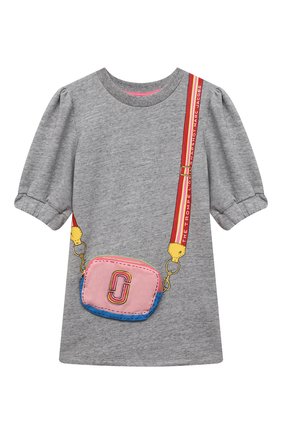 Детское хлопковое платье MARC JACOBS (THE) серого цвета по цене 12100 руб., арт. W12394 | Фото 1 Детское хлопковое платье MARC JACOBS (THE) серого цвета, арт. W12394 | Фото 1 (Материал внешний: Хлопок; Рукава: Короткие; Девочки Кросс-КТ: Платье-одежда; Случай: Повседневный; Ростовка одежда: 9 лет | 134 см, 12 лет | 152 см, 2 года | 92 см, 3 года | 98 см, 4 года | 104 см, 5 лет | 110 см, 7 лет | 122 см)
