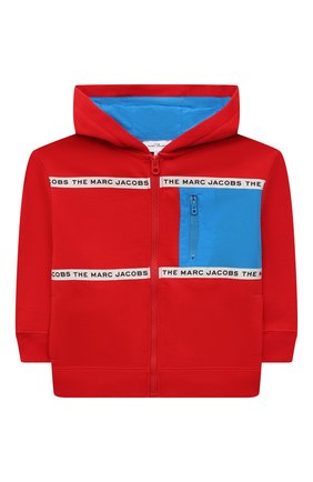 Детский хлопковая толстовка MARC JACOBS (THE) красного цвета по цене 9810 руб., арт. W25501 | Фото 1 Детский хлопковая толстовка MARC JACOBS (THE) красного цвета, арт. W25501 | Фото 1 (Рукава: Длинные; Материал внешний: Хлопок; Мальчики Кросс-КТ: Толстовка-одежда)