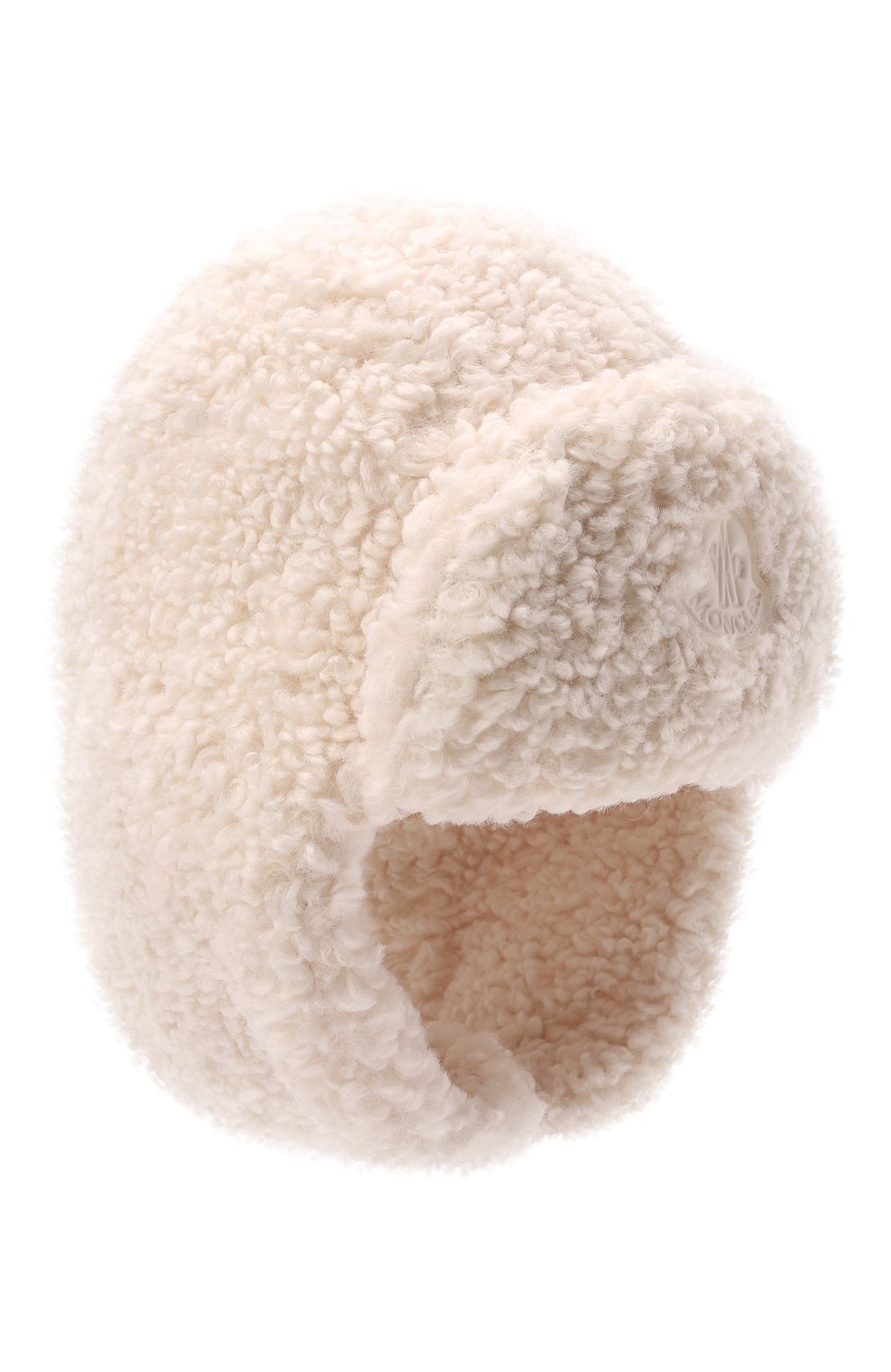 Детского утепленная шапка MONCLER белого цвета, арт. G2-954-3B724-10-54AM6 | Фото 1 (Материал: Текстиль, Синтетический материал)