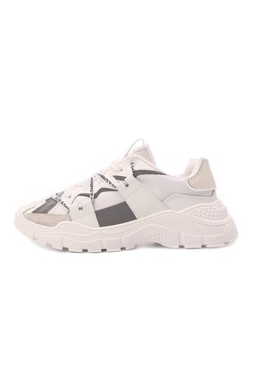 Детские кожаные кроссовки DOLCE & GABBANA белого цвета по цене 35150 руб., арт. DA5037/AQ669/37-39 | Фото 2 Детские кожаные кроссовки DOLCE & GABBANA белого цвета, арт. DA5037/AQ669/37-39 | Фото 2 (Материал внутренний: Текстиль; Материал внешний: Кожа)