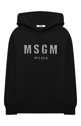 Детский хлопковое худи MSGM KIDS черного цвета по цене 11650 руб., арт. MS027705 | Фото 1 Детский хлопковое худи MSGM KIDS черного цвета, арт. MS027705 | Фото 1 (Рукава: Длинные; Материал внешний: Хлопок; Девочки Кросс-КТ: Толстовка-одежда)