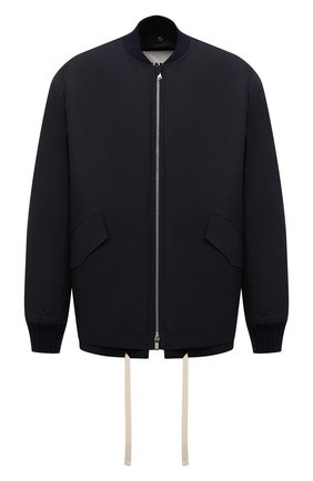 Мужской пуховый бомбер JIL SANDER темно-синего цвета по цене 176000 руб., арт. JPUT440095-MT243500A | Фото 1 Мужской пуховый бомбер JIL SANDER темно-синего цвета, арт. JPUT440095-MT243500A | Фото 1 (Рукава: Длинные; Длина (верхняя одежда): Короткие; Материал утеплителя: Пух и перо; Кросс-КТ: Куртка; Материал внешний: Хлопок; Материал подклада: Хлопок; Стили: Минимализм; Принт: Без принта)