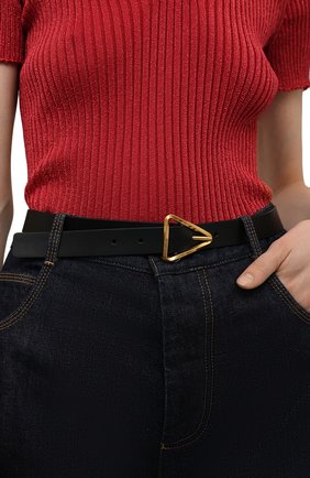 Женский кожаный ремень BOTTEGA VENETA черного цвета по цене 30850 руб., арт. 679476/VMAU3 | Фото 2 Женский кожаный ремень BOTTEGA VENETA черного цвета, арт. 679476/VMAU3 | Фото 2