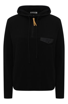Женский кашемировое худи JIL SANDER черного цвета по цене 150000 руб., арт. JPPT751501-WTY11108A | Фото 1 Женский кашемировое худи JIL SANDER черного цвета, арт. JPPT751501-WTY11108A | Фото 1 (Материал внешний: Шерсть, Кашемир; Длина (для топов): Стандартные; Рукава: Длинные; Стили: Минимализм; Женское Кросс-КТ: Худи-одежда)
