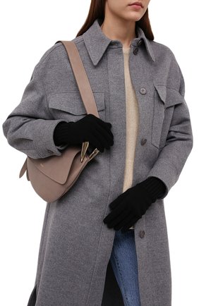 Женские шерстяные перчатки JIL SANDER черного цвета по цене 22250 руб., арт. JPPT762535-WTY20408 | Фото 2 Женские шерстяные перчатки JIL SANDER черного цвета, арт. JPPT762535-WTY20408 | Фото 2 (Материал: Шерсть, Текстиль)