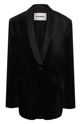 Женский жакет из вискозы JIL SANDER черного цвета по цене 217500 руб., арт. JSWT136310-WT431000A | Фото 1 Женский жакет из вискозы JIL SANDER черного цвета, арт. JSWT136310-WT431000A | Фото 1 (Материал внешний: Синтетический материал, Вискоза; Рукава: Длинные; Длина (для топов): Удлиненные; Материал подклада: Вискоза; Стили: Минимализм; Случай: Вечерний; 1-2-бортные: Однобортные; Женское Кросс-КТ: Жакет-одежда)