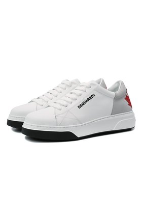 Мужские кожаные кеды bumper DSQUARED2 белого цвета по цене 39600 руб., арт. SNM0173 06500413 | Фото 1 Мужские кожаные кеды bumper DSQUARED2 белого цвета, арт. SNM0173 06500413 | Фото 1 (Подошва: Массивная; Материал внутренний: Натуральная кожа; Материал внешний: Кожа)