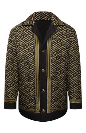 Мужская утепленная куртка VERSACE хаки цвета по цене 191000 руб., арт. 1002225/1A01702 | Фото 1 Мужская утепленная куртка VERSACE хаки цвета, арт. 1002225/1A01702 | Фото 1 (Рукава: Длинные; Длина (верхняя одежда): До середины бедра; Материал подклада: Синтетический материал; Материал внешний: Синтетический материал; Кросс-КТ: Куртка; Мужское Кросс-КТ: утепленные куртки; Стили: Кэжуэл)