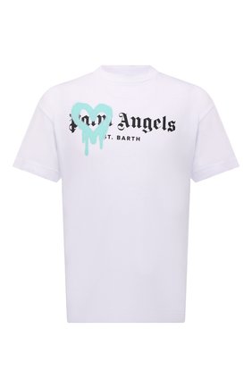 Мужская хлопковая футболка PALM ANGELS белого цвета по цене 24400 руб., арт. PMAA001F21JER0010140/W | Фото 1 Мужская хлопковая футболка PALM ANGELS белого цвета, арт. PMAA001F21JER0010140/W | Фото 1 (Рукава: Короткие; Материал внешний: Хлопок; Длина (для топов): Стандартные; Принт: С принтом; Стили: Спорт-шик)