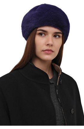 Женская берет из меха норки KUSSENKOVV фиолетового цвета по цене 29700 руб., арт. 010100034023 | Фото 2 Женская берет из меха норки KUSSENKOVV фиолетового цвета, арт. 010100034023 | Фото 2 (Материал: Натуральный мех)