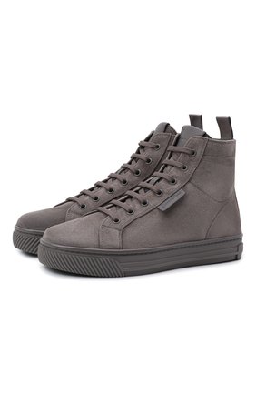 Женские замшевые кеды GIANVITO ROSSI серого цвета по цене 66000 руб., арт. S73270.W1GRE.SUCGRGE | Фото 1 Женские замшевые кеды GIANVITO ROSSI серого цвета, арт. S73270.W1GRE.SUCGRGE | Фото 1 (Материал внутренний: Натуральная кожа; Подошва: Платформа; Кросс-КТ: хайтопы)