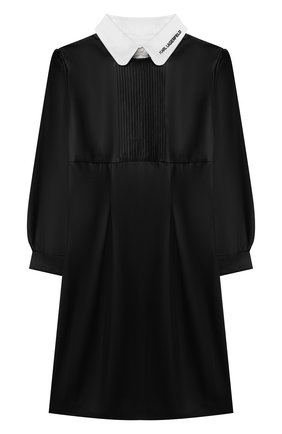 Детское платье KARL LAGERFELD KIDS черного цвета по цене 13300 руб., арт. Z12188 | Фото 1 Детское платье KARL LAGERFELD KIDS черного цвета, арт. Z12188 | Фото 1 (Рукава: Длинные; Материал внешний: Синтетический материал; Девочки Кросс-КТ: Платье-одежда; Случай: Повседневный)