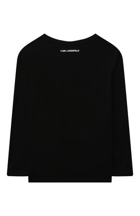 Детская хлопковый лонгслив KARL LAGERFELD KIDS черного цвета по цене 6340 руб., арт. Z15324 | Фото 2 Детская хлопковый лонгслив KARL LAGERFELD KIDS черного цвета, арт. Z15324 | Фото 2 (Материал внешний: Синтетический материал, Хлопок; Рукава: Длинные; Девочки Кросс-КТ: Лонгслив-одежда; Ростовка одежда: 9 лет | 134 см, 12 лет | 152 см, 13 - 15 лет | 158 см, 16 лет | 164 см, 5 лет | 110 см, 7 лет | 122 см)